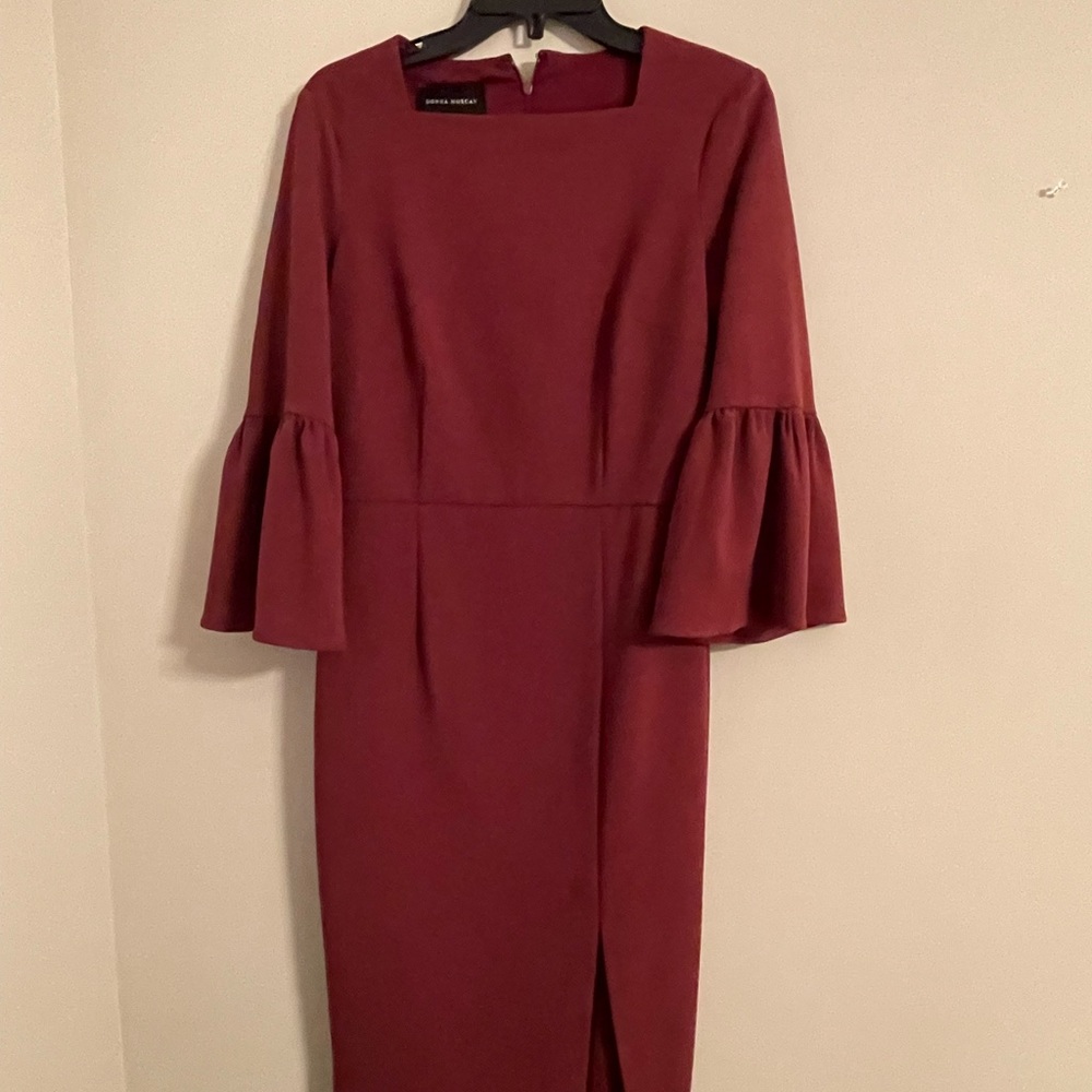 Burgundy Split Dress